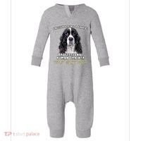 English Springer Spaniel Black Professional Human Trainer Infant Fleece One Piece thumb 0