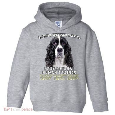 English Springer Spaniel Black Professional Human Trainer Toddler Hoodie