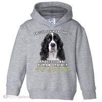English Springer Spaniel Black Professional Human Trainer Toddler Hoodie thumb 0