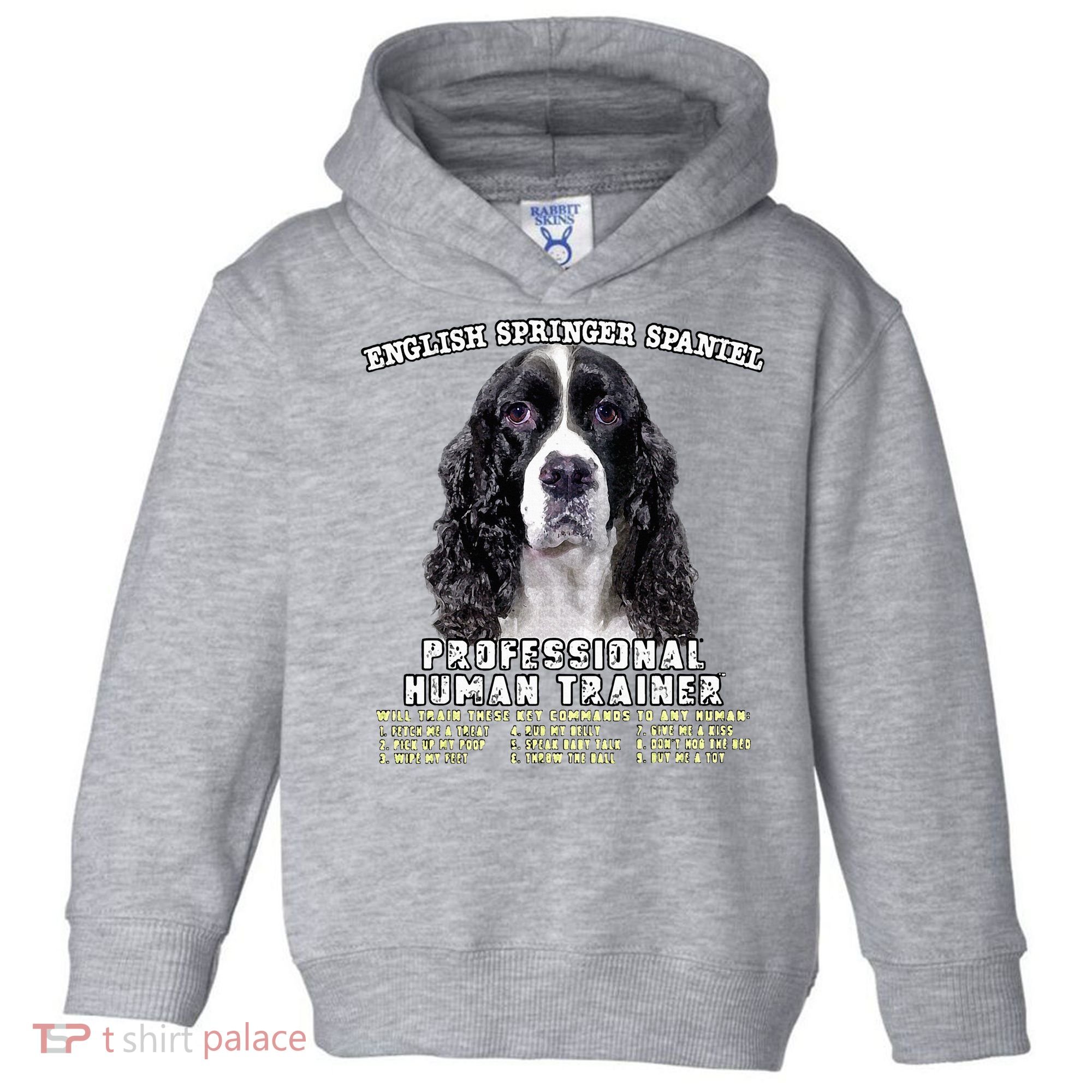 English Springer Spaniel Black Professional Human Trainer Toddler Hoodie
