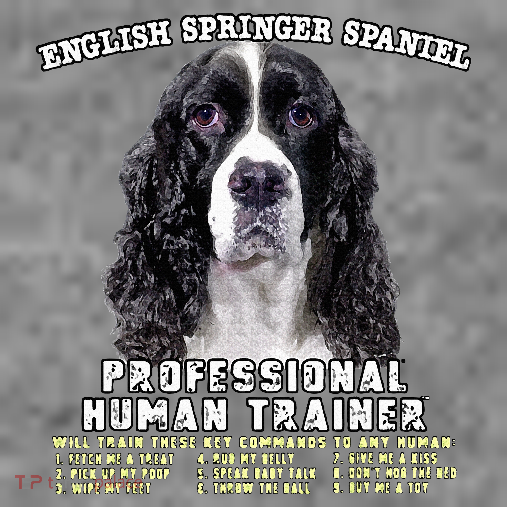 English Springer Spaniel Black Professional Human Trainer Toddler Hoodie