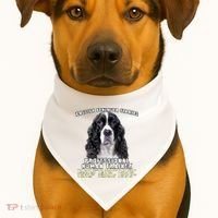 English Springer Spaniel Black Professional Human Trainer USA-Made Doggie Bandana thumb 1