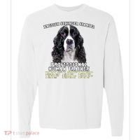 English Springer Spaniel Black Professional Human Trainer Comfort Colors Heavyweight Long Sleeve T-Shirt thumb 0