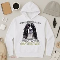 English Springer Spaniel Black Professional Human Trainer Hoodie thumb 3
