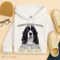 English Springer Spaniel Black Professional Human Trainer Hoodie thumb 4
