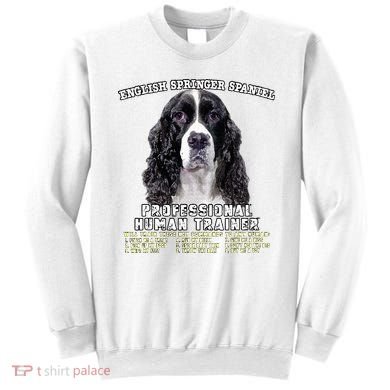English Springer Spaniel Black Professional Human Trainer Sweatshirt
