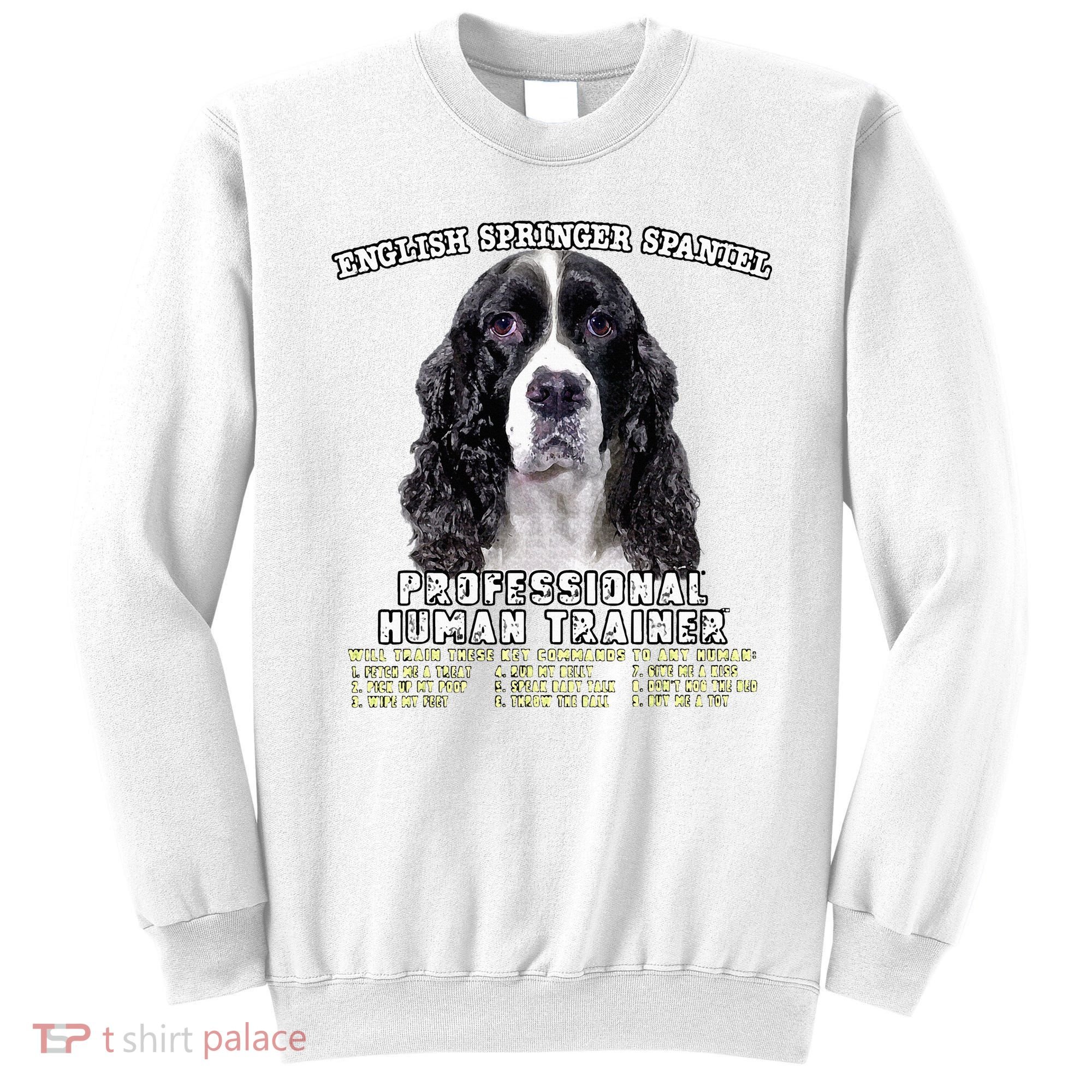 English Springer Spaniel Black Professional Human Trainer Sweatshirt