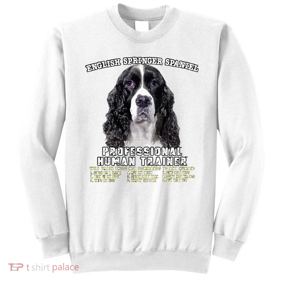 English Springer Spaniel Black Professional Human Trainer Sweatshirt