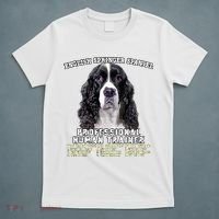 English Springer Spaniel Black Professional Human Trainer T-Shirt thumb 5