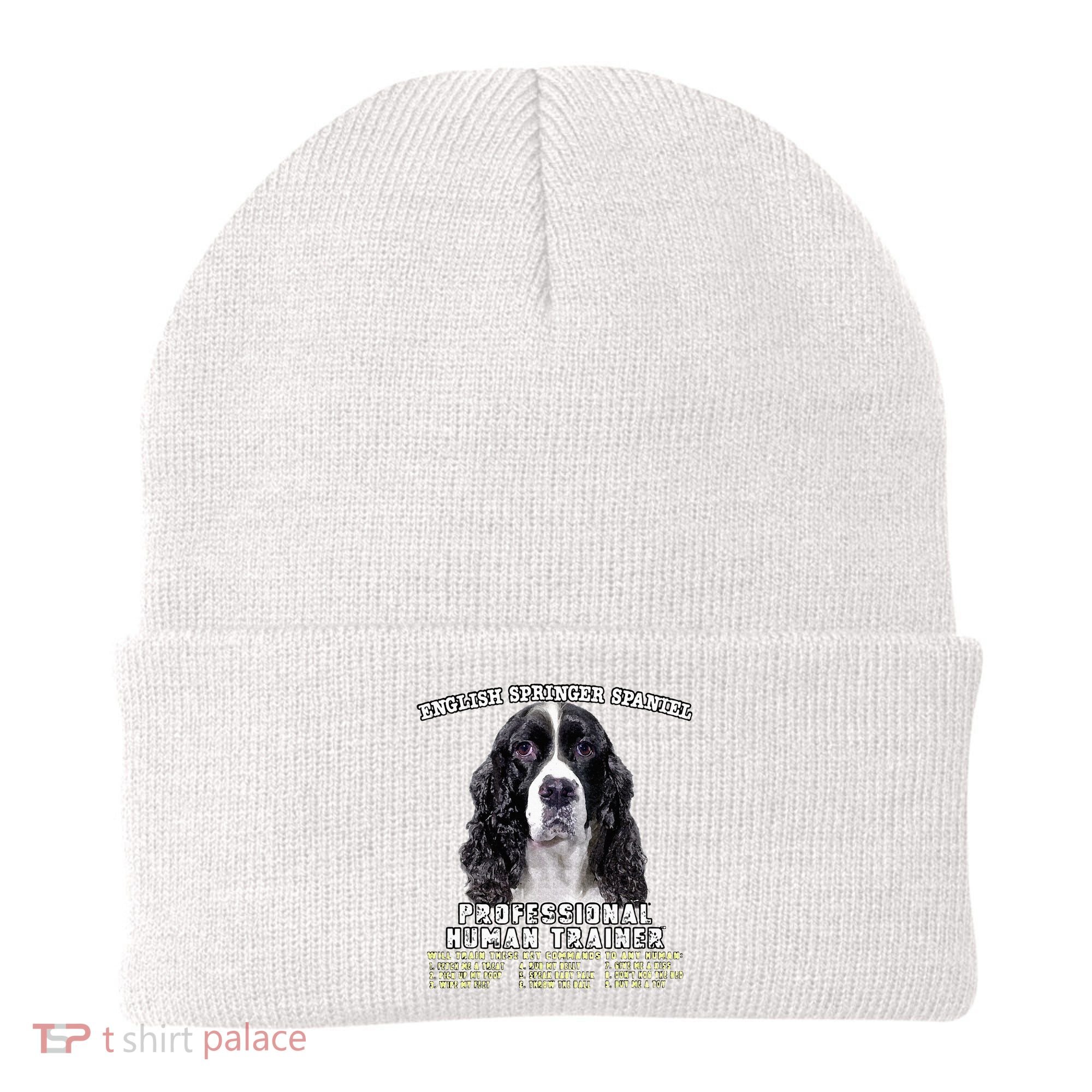 English Springer Spaniel Black Professional Human Trainer Beanie