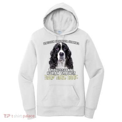English Springer Spaniel Black Professional Human Trainer Women's Hoodie