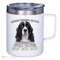 English Springer Spaniel Black Professional Human Trainer 12oz Stainless Steel Coffee Mug thumb 0