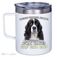 English Springer Spaniel Black Professional Human Trainer 12oz Stainless Steel Coffee Mug thumb 2