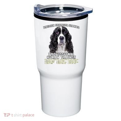 English Springer Spaniel Black Professional Human Trainer Tumbler