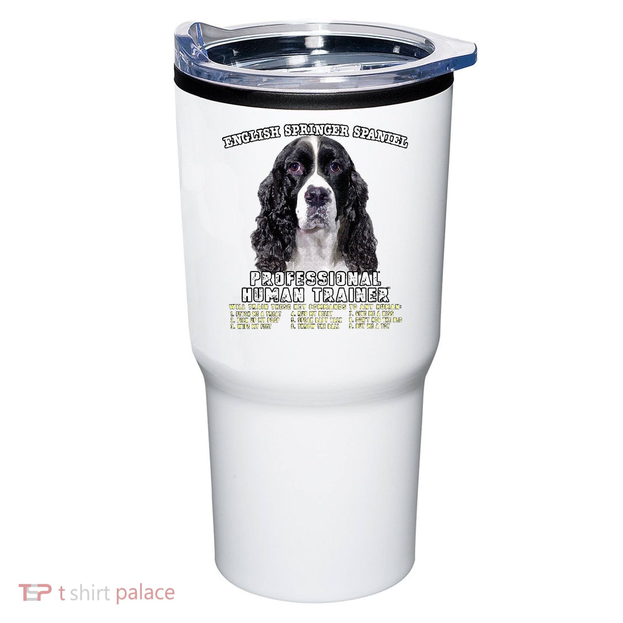 English Springer Spaniel Black Professional Human Trainer Tumbler