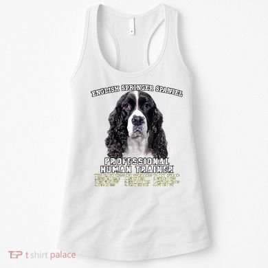English Springer Spaniel Black Professional Human Trainer Women's Tank Top