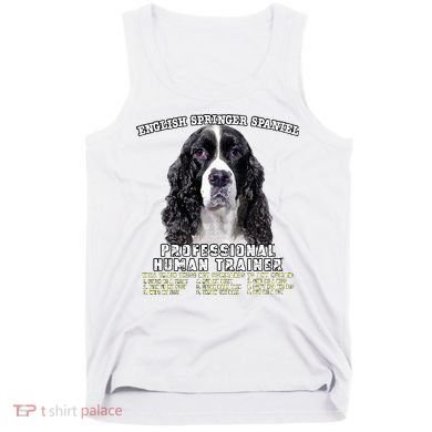 English Springer Spaniel Black Professional Human Trainer Tank Top