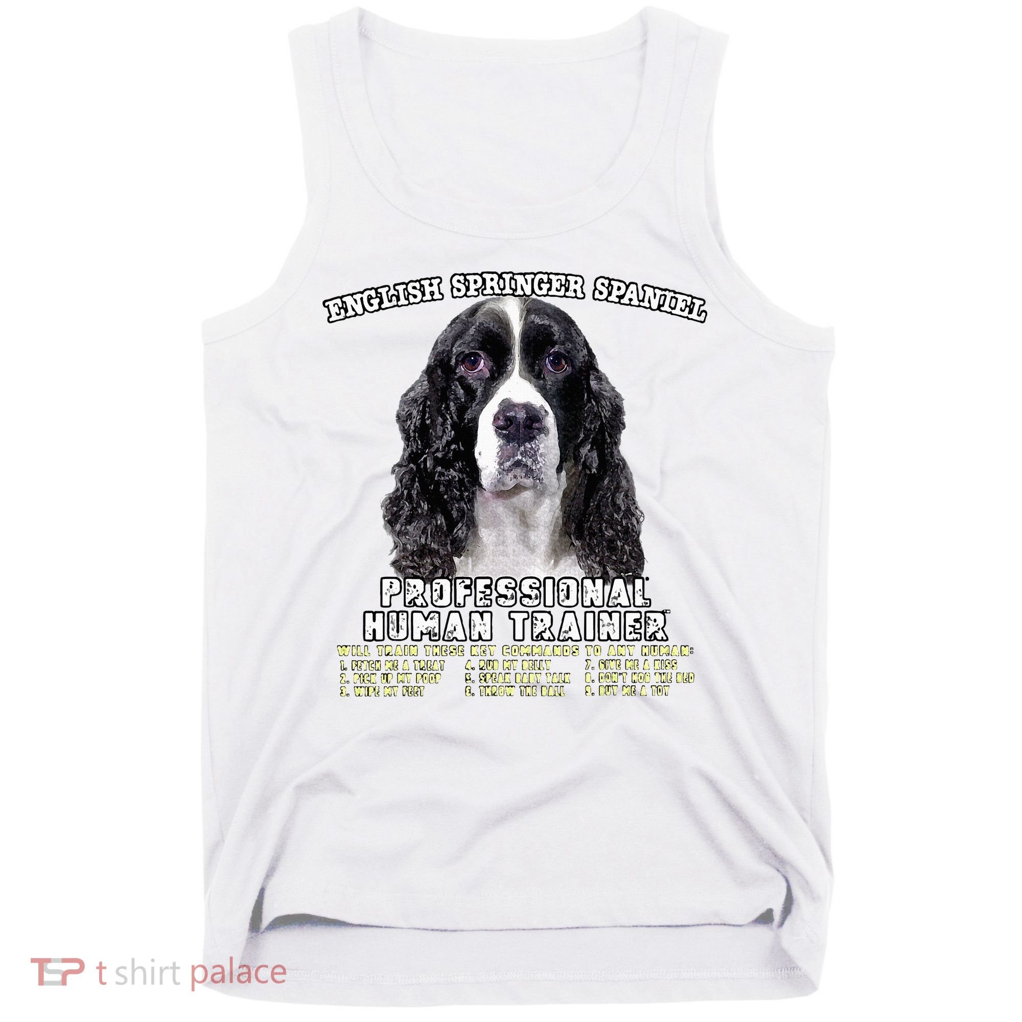 English Springer Spaniel Black Professional Human Trainer Tank Top