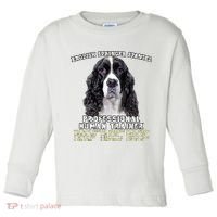 English Springer Spaniel Black Professional Human Trainer Toddler Long Sleeve Shirt thumb 0