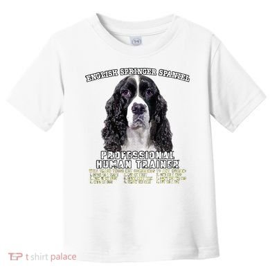 English Springer Spaniel Black Professional Human Trainer Toddler T-Shirt