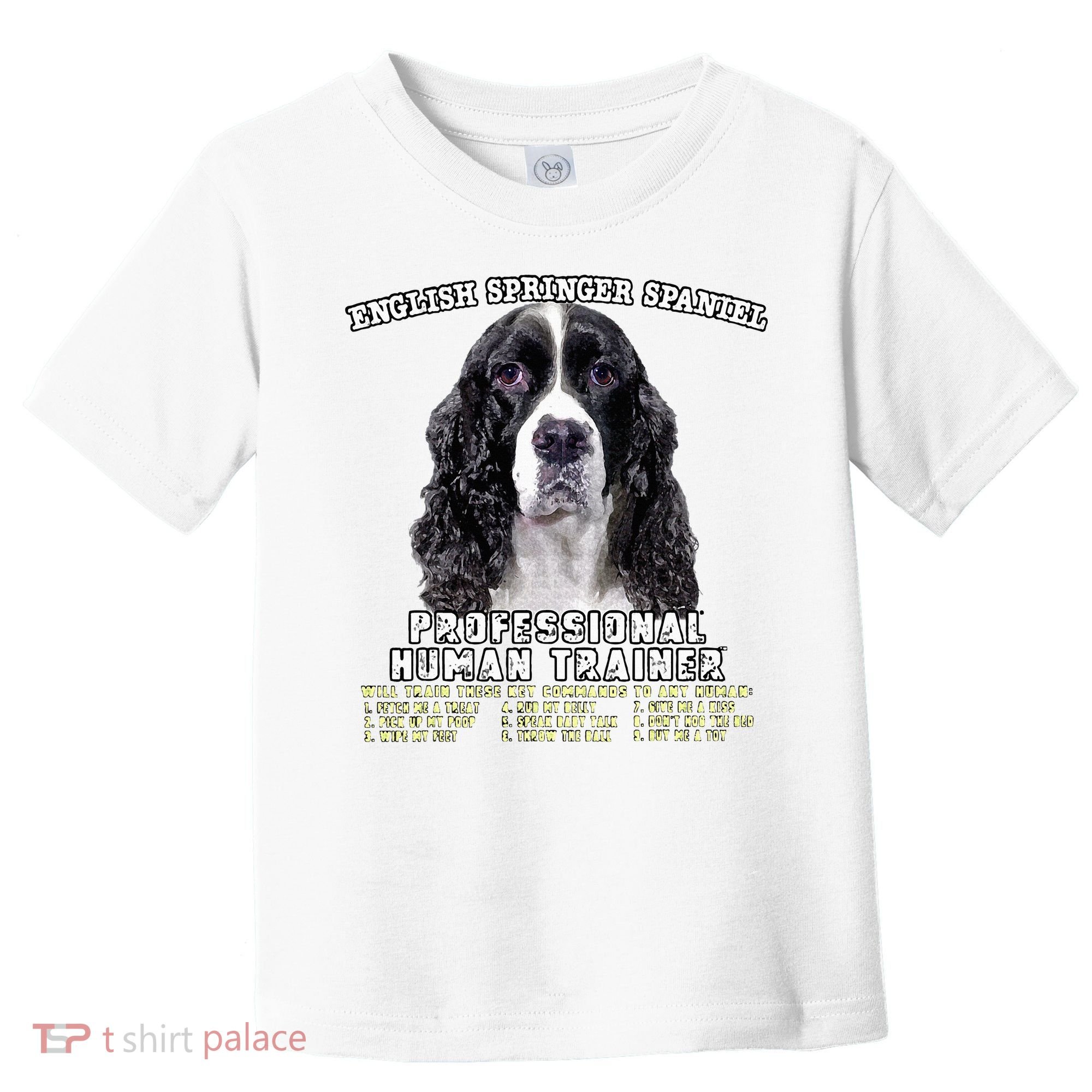 English Springer Spaniel Black Professional Human Trainer Toddler T-Shirt