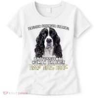 English Springer Spaniel Black Professional Human Trainer Women's T-Shirt thumb 0