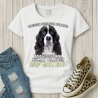 English Springer Spaniel Black Professional Human Trainer Women's T-Shirt thumb 3
