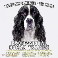 English Springer Spaniel Black Professional Human Trainer Kids Hoodie thumb 5
