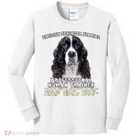 English Springer Spaniel Black Professional Human Trainer Kids Long Sleeve Shirt thumb 0