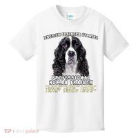 English Springer Spaniel Black Professional Human Trainer Kids T-Shirt thumb 0