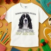 English Springer Spaniel Black Professional Human Trainer Kids T-Shirt thumb 3