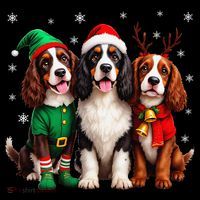 English Springer Spaniel Christmas Dogs Santa Reindeer Elf Coffee Mug thumb 5