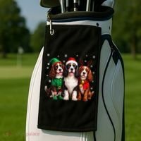 English Springer Spaniel Christmas Dogs Santa Reindeer Elf Golf Towel thumb 2
