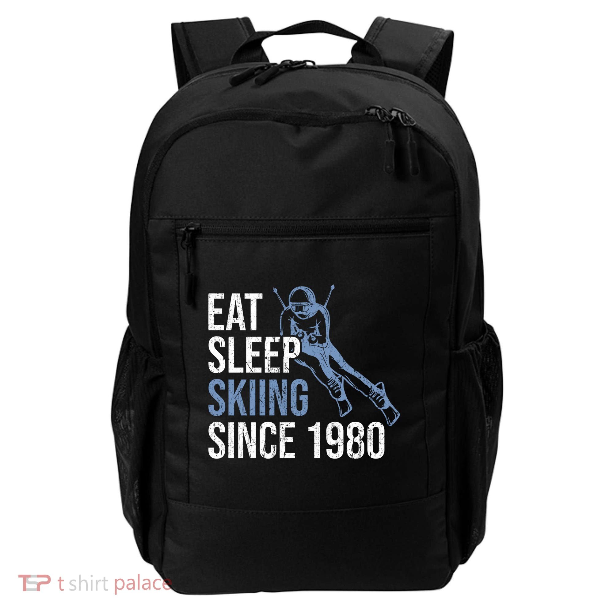Eat Sleep Skiing Repeat Skier Sport Winter Addiction Ski Cute Gift Backpack