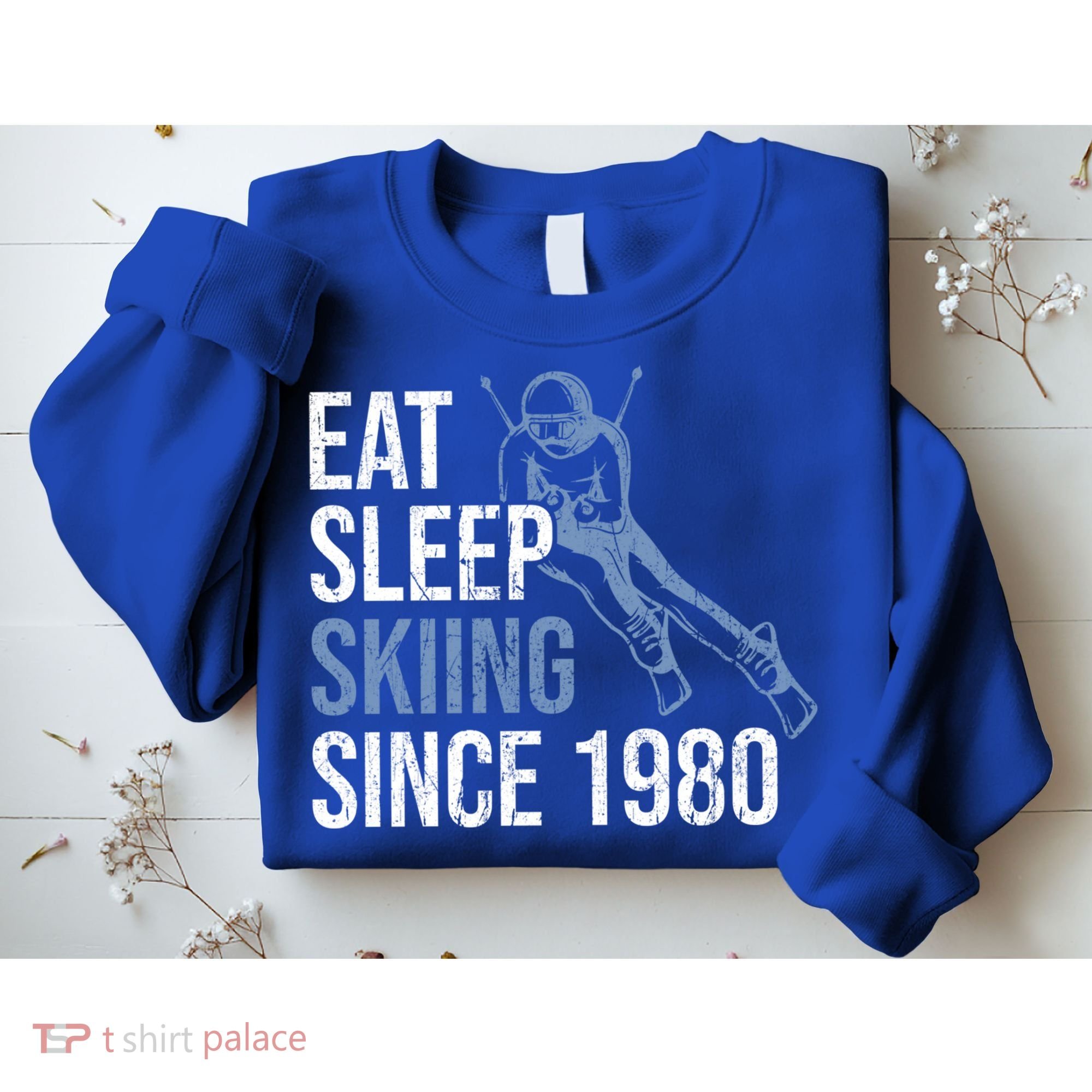 Eat Sleep Skiing Repeat Skier Sport Winter Addiction Ski Cute Gift Sweatshirt