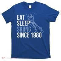 Eat Sleep Skiing Repeat Skier Sport Winter Addiction Ski Cute Gift T-Shirt thumb 0