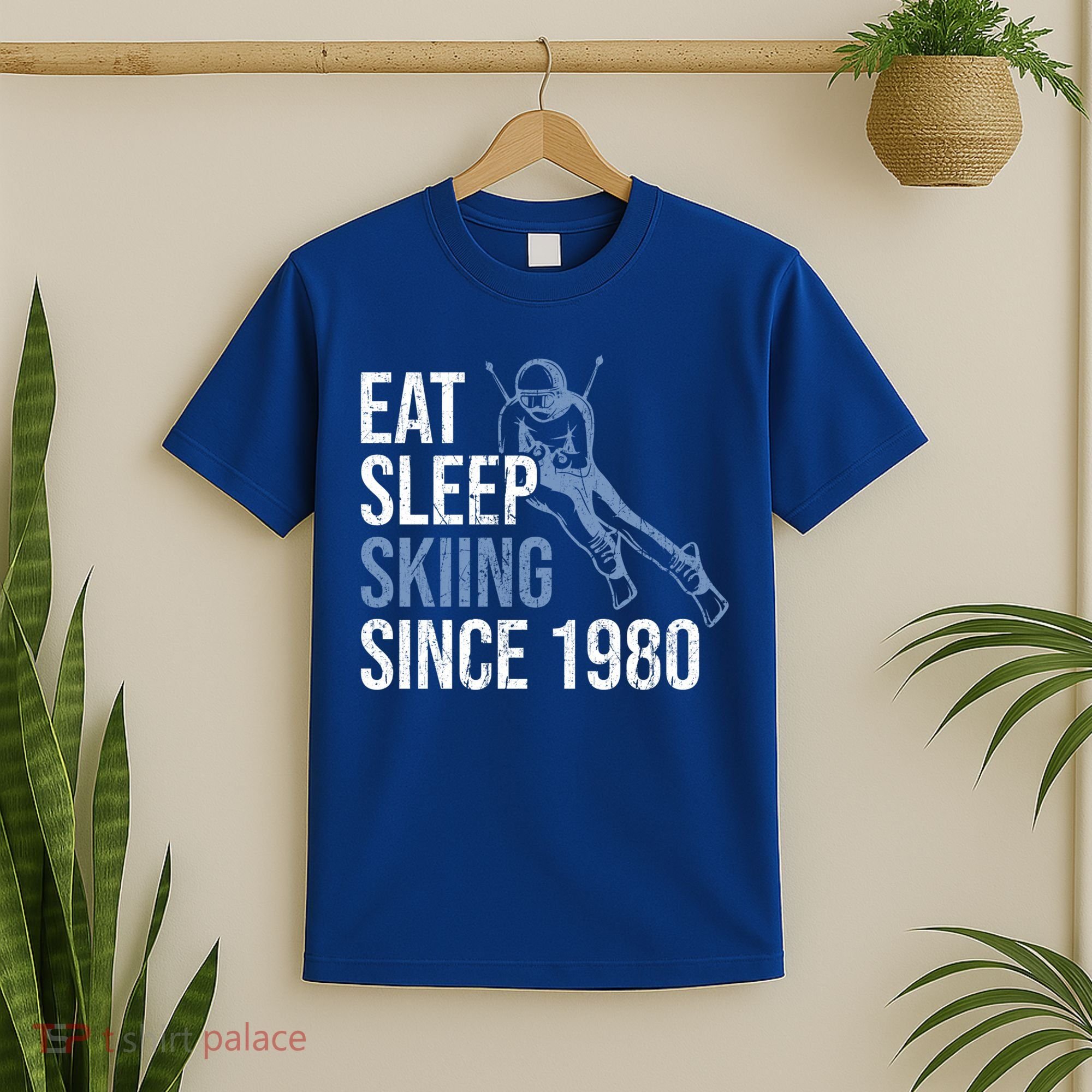 Eat Sleep Skiing Repeat Skier Sport Winter Addiction Ski Cute Gift T-Shirt