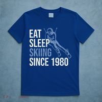 Eat Sleep Skiing Repeat Skier Sport Winter Addiction Ski Cute Gift T-Shirt thumb 5
