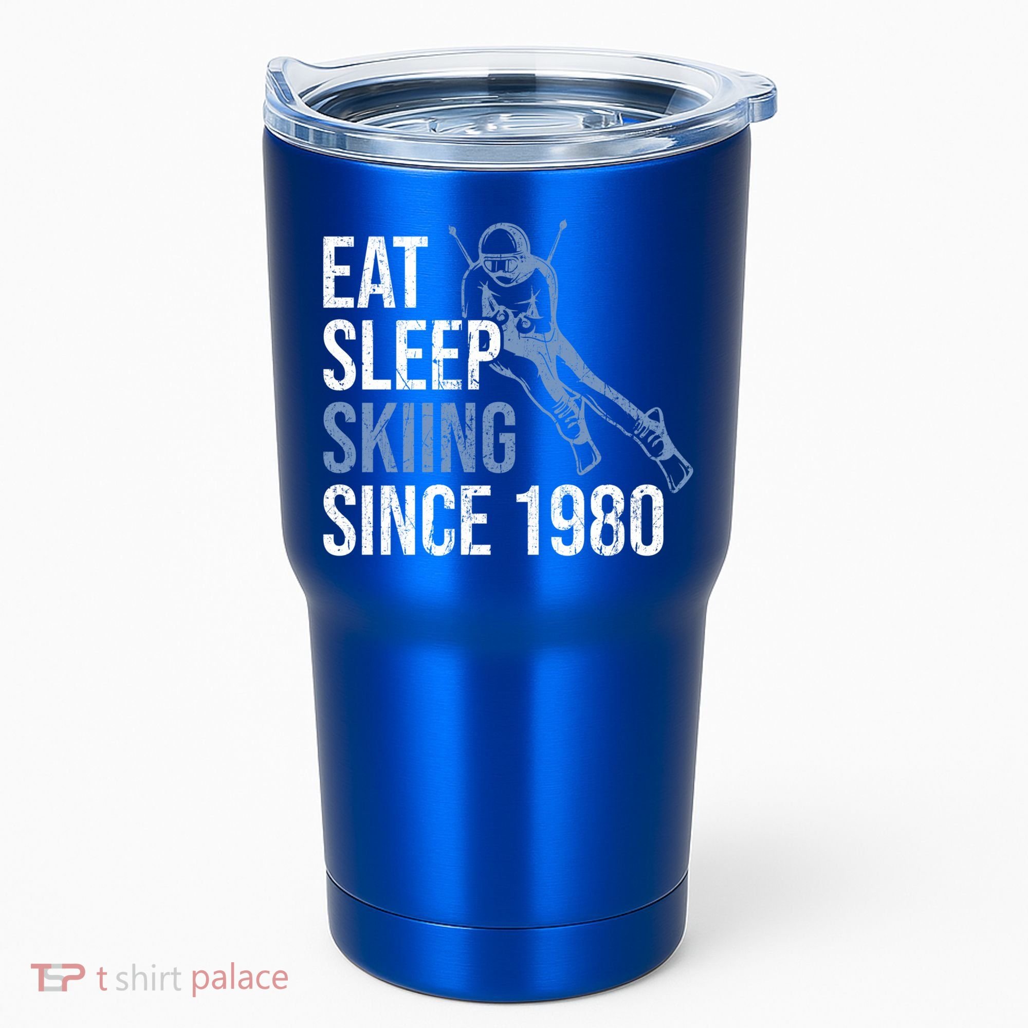 Eat Sleep Skiing Repeat Skier Sport Winter Addiction Ski Cute Gift Tumbler