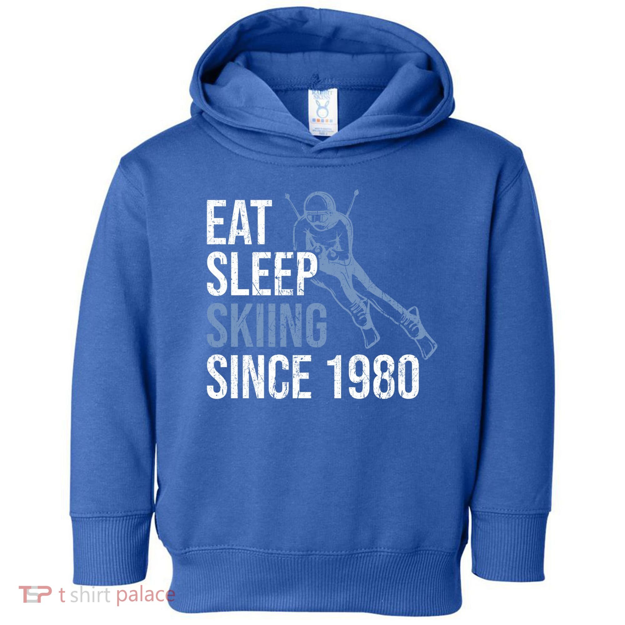 Eat Sleep Skiing Repeat Skier Sport Winter Addiction Ski Cute Gift Toddler Hoodie