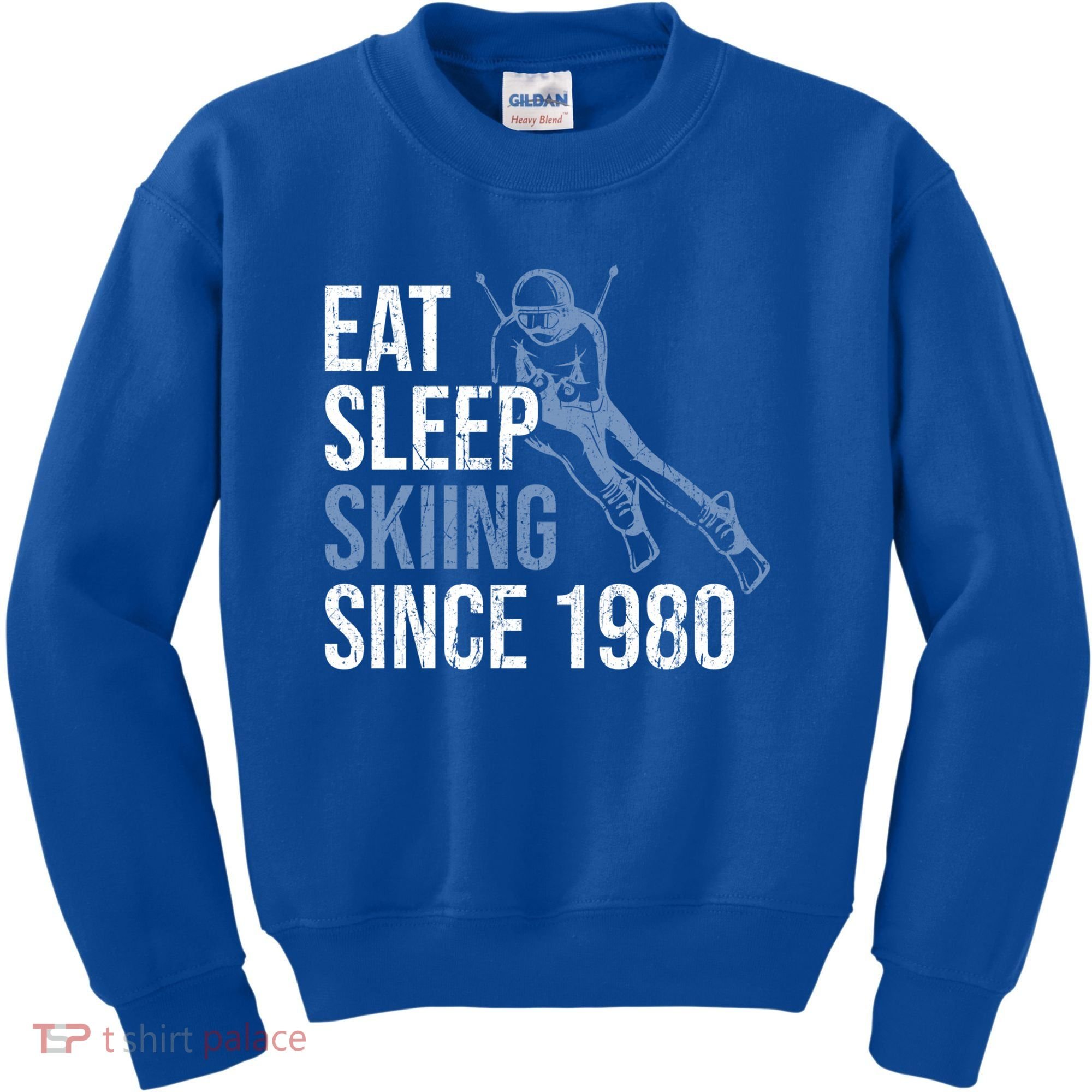 Eat Sleep Skiing Repeat Skier Sport Winter Addiction Ski Cute Gift Kids Sweatshirt