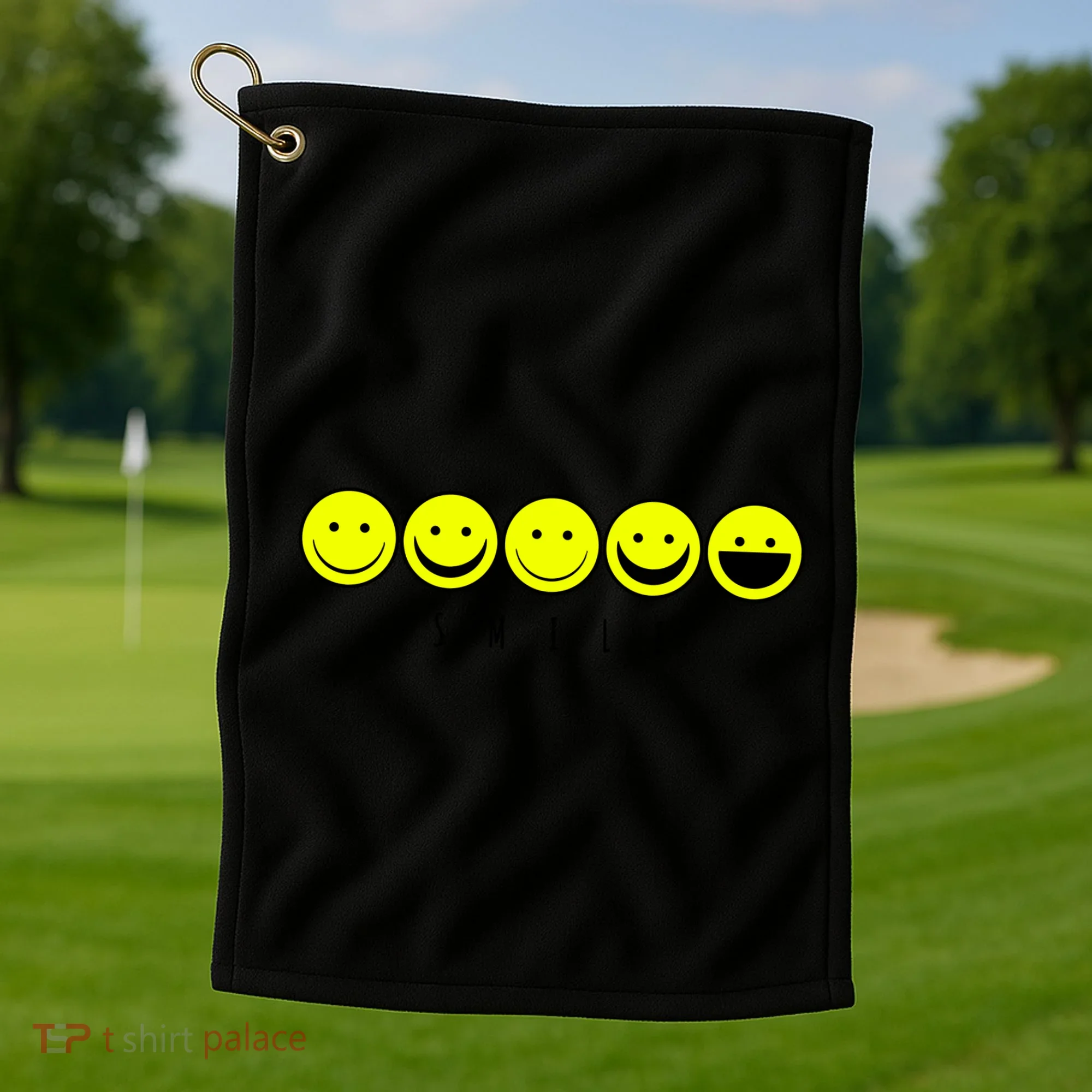 Emoji Smiley Smile Golf Towel