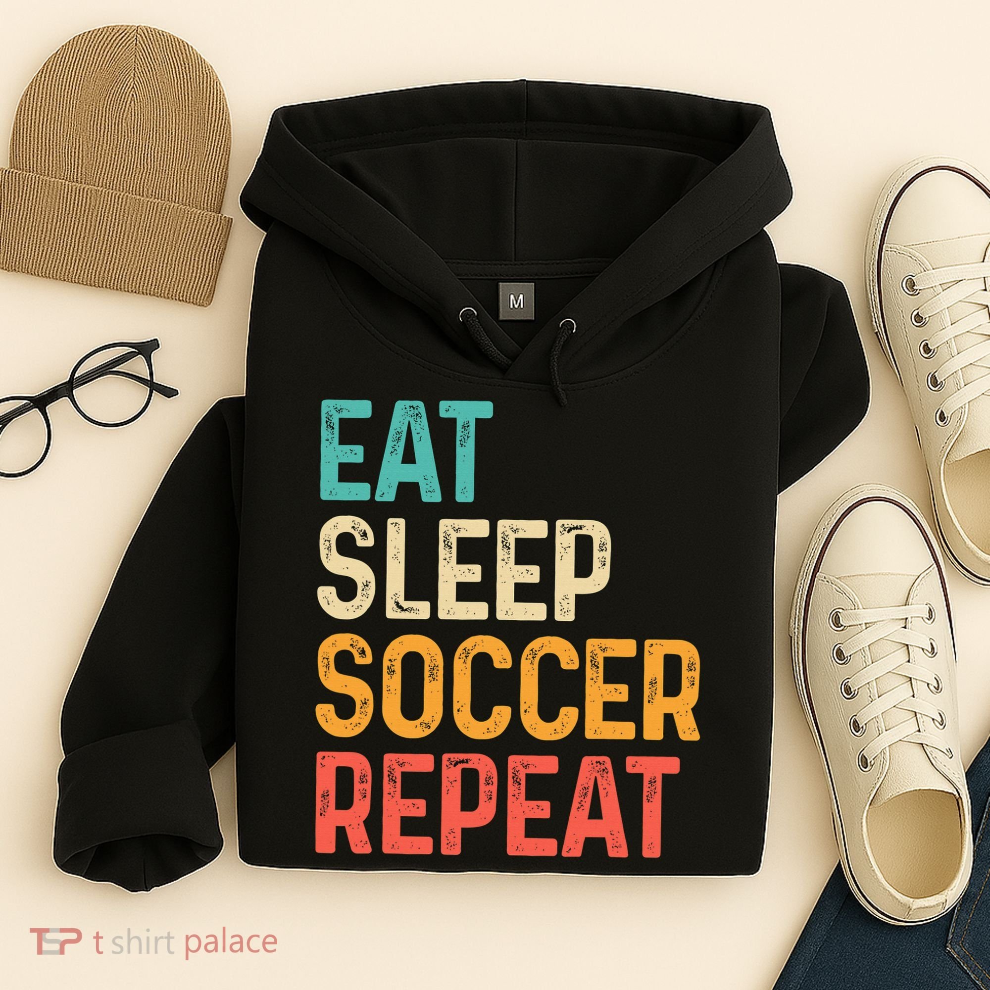 Eat Sleep Soccer Repeat Cool Soccer Lover Player Hoodie