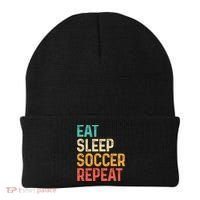 Eat Sleep Soccer Repeat Cool Soccer Lover Player Beanie thumb 0