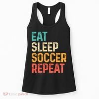 Eat Sleep Soccer Repeat Cool Soccer Lover Player Women's Tank Top thumb 0