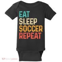 Eat Sleep Soccer Repeat Cool Soccer Lover Player Baby Bodysuit thumb 0