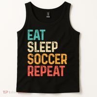 Eat Sleep Soccer Repeat Cool Soccer Lover Player Tank Top thumb 2