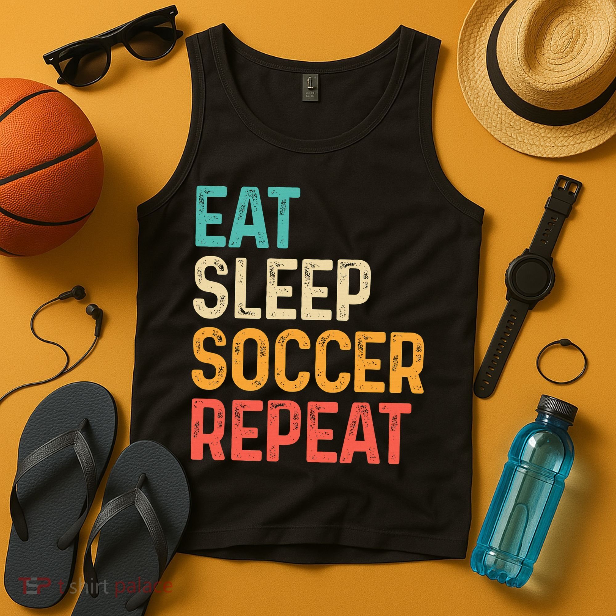 Eat Sleep Soccer Repeat Cool Soccer Lover Player Tank Top