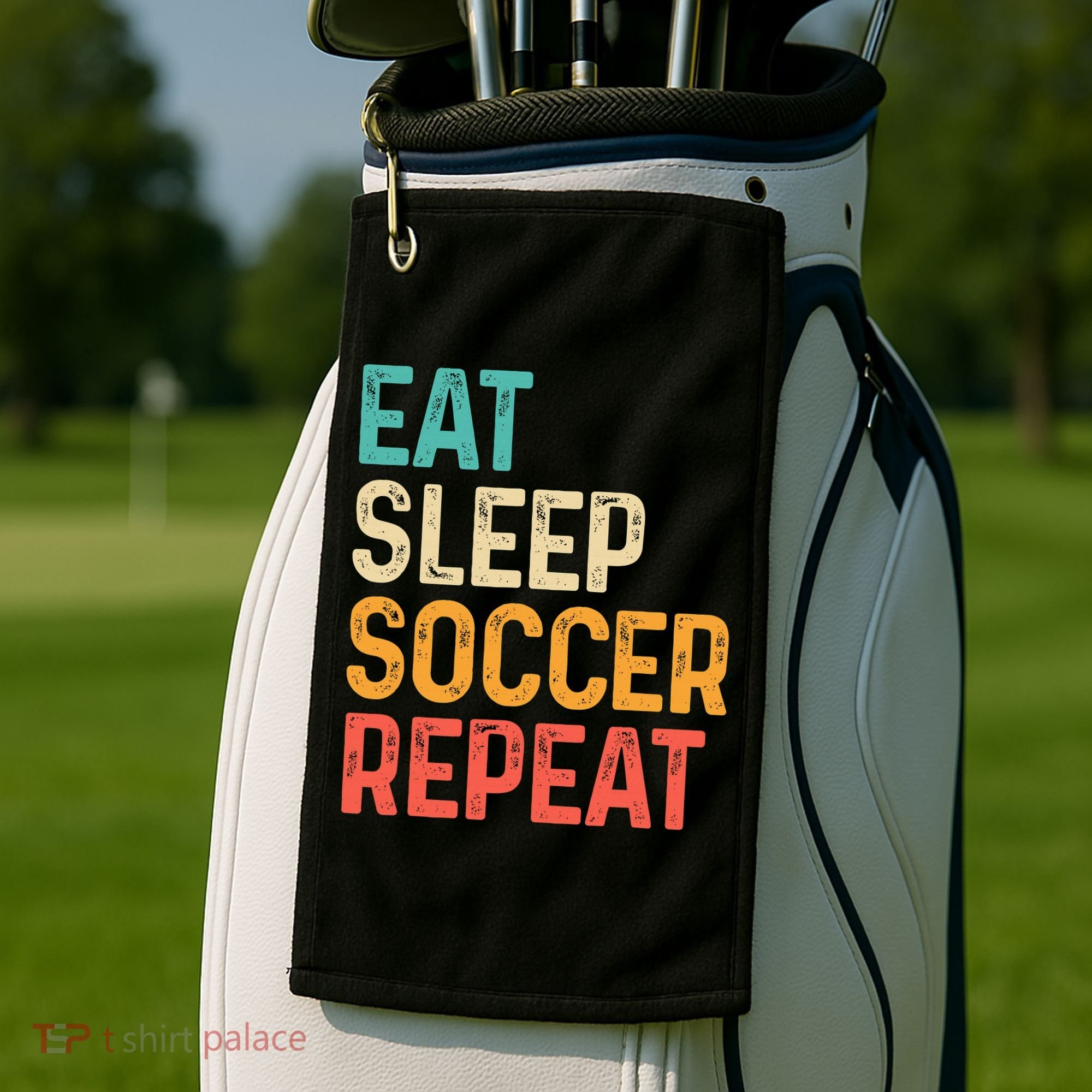 Eat Sleep Soccer Repeat Cool Soccer Lover Player Golf Towel