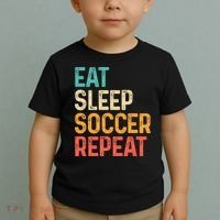Eat Sleep Soccer Repeat Cool Soccer Lover Player Toddler T-Shirt thumb 2